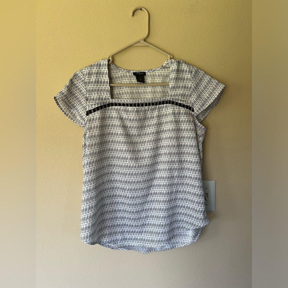 Ann Taylor Black and White Blouse